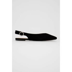 Baleríny Answear Lab Seastar černá barva, na plochém podpatku, s odkrytou patou