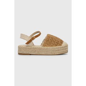 Espadrilky Answear Lab La Bottine hnědá barva, na platformě