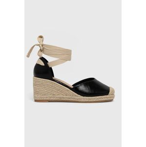 Espadrilky Answear Lab černá barva, na klínku