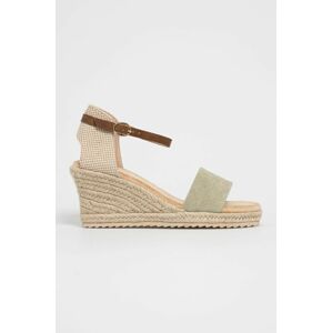 Espadrilky Answear Lab Buonarotti zelená barva, na klínku