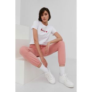 Kalhoty Answear Lab dámské, růžová barva, hladké