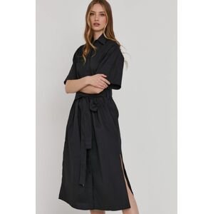 Šaty Answear Lab černá barva, maxi, áčkové