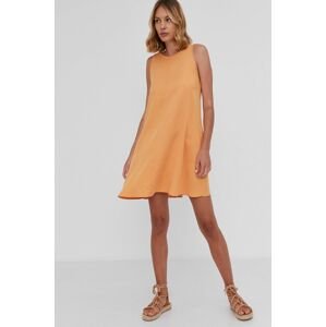 Šaty Answear Lab oranžová barva, mini, jednoduché