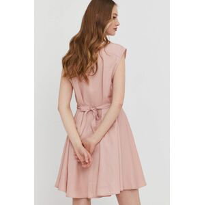Šaty Answear Lab růžová barva, mini, jednoduché