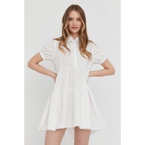 Šaty Answear Lab bílá barva, mini, jednoduché