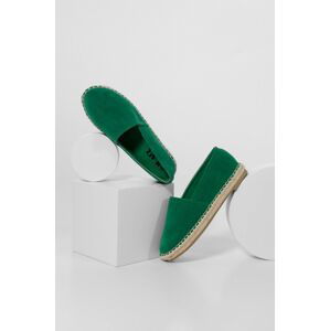 Espadrilky Answear Lab zelená barva