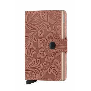 Kožená peněženka Secrid dámská, růžová barva
