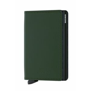 Kožená peněženka Secrid pánská, zelená barva, SM.GREEN.BLACK-Green.Blac