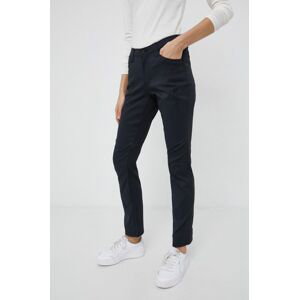 Kalhoty Wrangler dámské, černá barva, jednoduché, medium waist