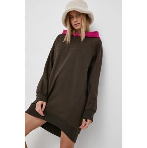 Šaty Volcom hnědá barva, mini, oversize