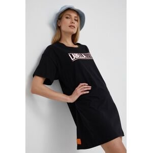 Bavlněné šaty LaBellaMafia černá barva, mini, oversize