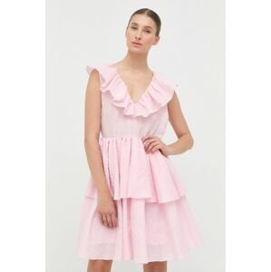 Šaty Custommade růžová barva, mini