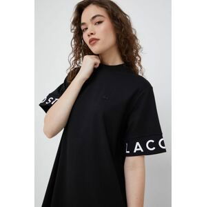 Šaty Lacoste černá barva, mini