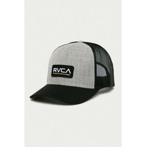 Čepice RVCA šedá barva, s aplikací