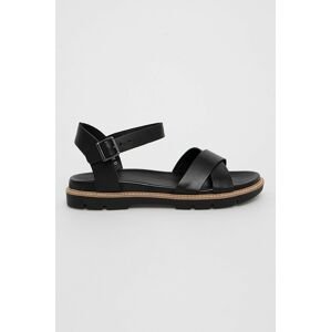 Kožené sandály Wojas dámské, černá barva
