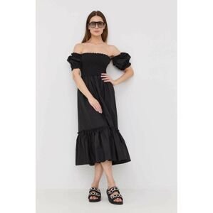 Bavlněné šaty Silvian Heach černá barva, mini