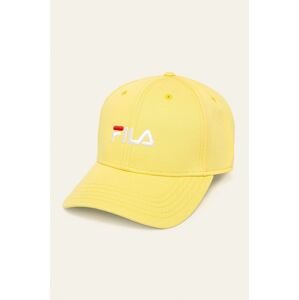 Čepice Fila žlutá barva, s aplikací