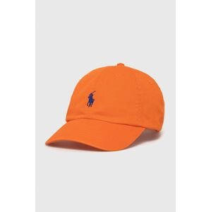 Čepice Polo Ralph Lauren oranžová barva, hladká
