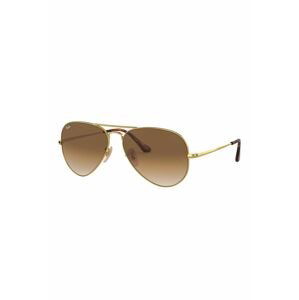 Brýle Ray-Ban AVIATOR METAL II pánské, zlatá barva, 0RB3689