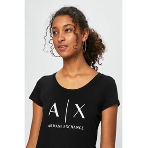 Bavlněné tričko Armani Exchange černá barva, 8NYT70 YJ16Z NOS