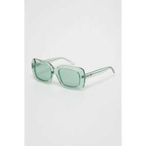 Sluneční brýle Calvin Klein Jeans dámské, zelená barva