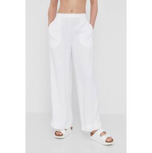 Pyžamové kalhoty Calvin Klein Underwear dámské, bílá barva