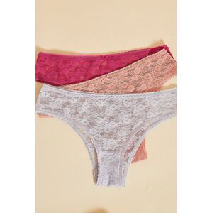 Kalhotky Etam Nabia (3-pack) růžová barva