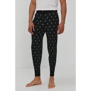 Pyžamové kalhoty Polo Ralph Lauren pánské, černá barva, vzorované