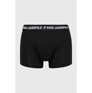 Boxerky Karl Lagerfeld 3-pack pánské, černá barva