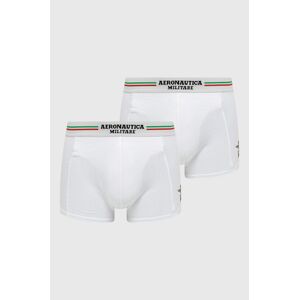 Boxerky Aeronautica Militare (2-pack) pánské, bílá barva