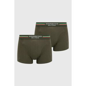 Boxerky Aeronautica Militare (2-pack) pánské, zelená barva