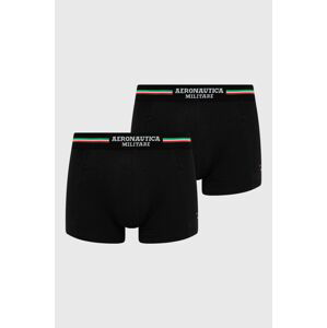 Boxerky Aeronautica Militare (2-pack) pánské, černá barva