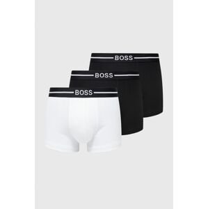 Boxerky Boss (3-pack) pánské, černá barva