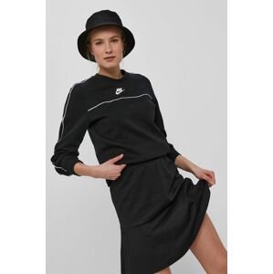 Mikina Nike Sportswear dámská, černá barva, hladká
