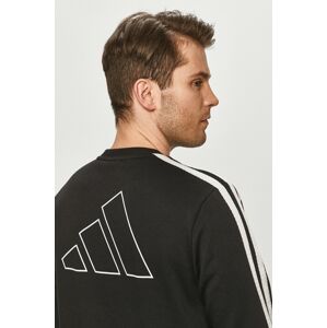 Mikina adidas Performance pánská, černá barva, s aplikací