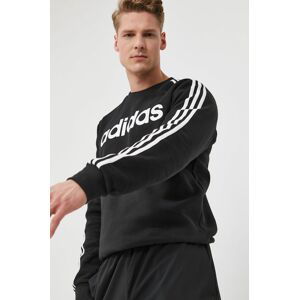 Mikina adidas pánská, černá barva, s potiskem