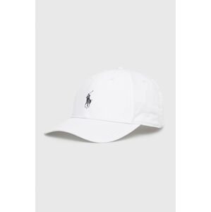 Čepice Polo Ralph Lauren bílá barva, hladká