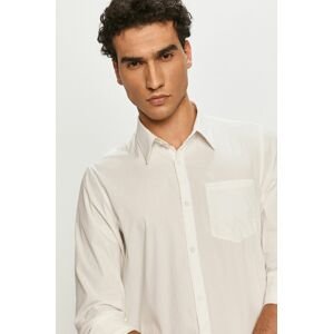 Košile Guess pánská, bílá barva, regular, s italským límcem