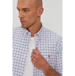 Bavlněné tričko Polo Ralph Lauren pánské, slim, s límečkem button-down