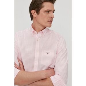 Košile Gant 3046700 pánská, růžová barva, regular, s límečkem button-down