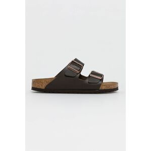 Kožené pantofle Birkenstock dámské, hnědá barva, 51103-Dunkelbrau