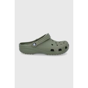 Pantofle Crocs Classic dámské, zelená barva, 10001