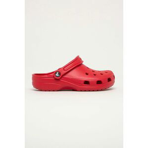 Pantofle Crocs Classic dámské, červená barva, 10001