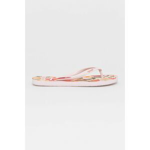 Žabky Rip Curl dámské, růžová barva, na plochém podpatku