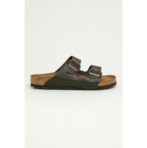 Kožené pantofle Birkenstock Arizona pánské, hnědá barva, 51101