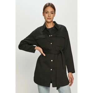 Kabát Vero Moda černá barva, přechodný