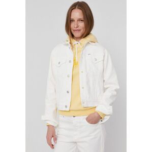 Džínová bunda Polo Ralph Lauren dámská, bílá barva, přechodná