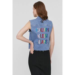Džínová vesta Calvin Klein Jeans dámská, přechodná