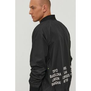 Bomber bunda Nike Sportswear pánská, černá barva, přechodná