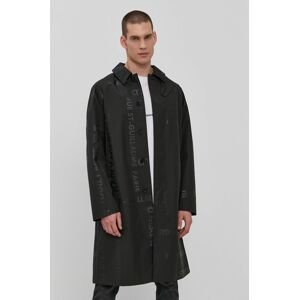 Kabát Karl Lagerfeld černá barva, přechodný